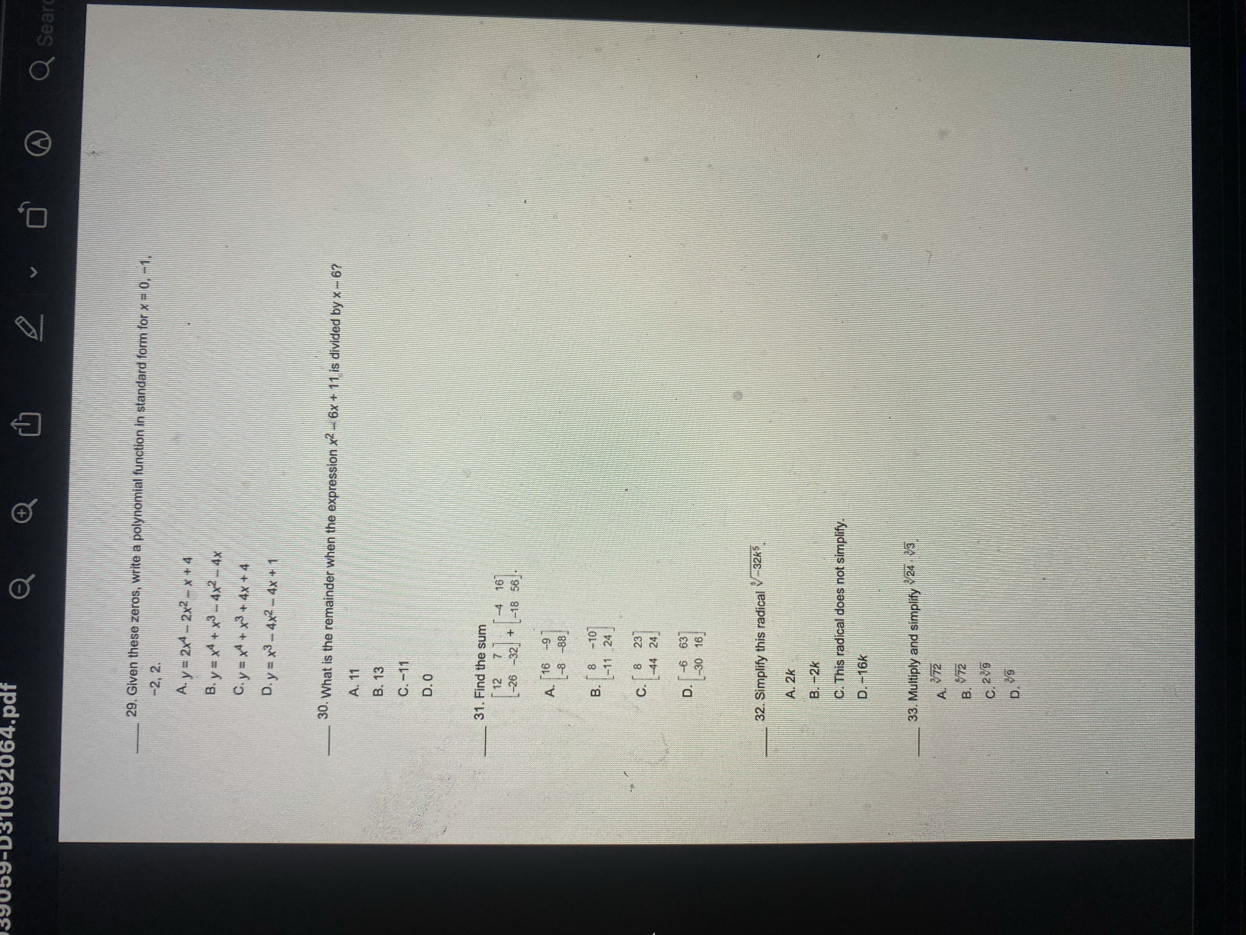 \f34. Simplify this expression (2 + v7)(1 + 3v7)