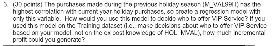 3. (30 points) The purchases made during the