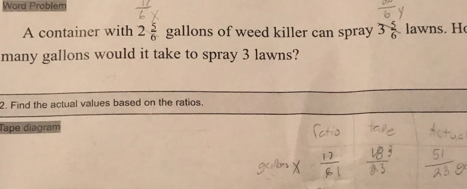 1. A container with 2 5/6 gallons of weed killer