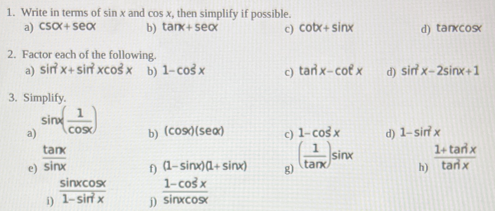 hello, please assist me with questions 1-3. thank