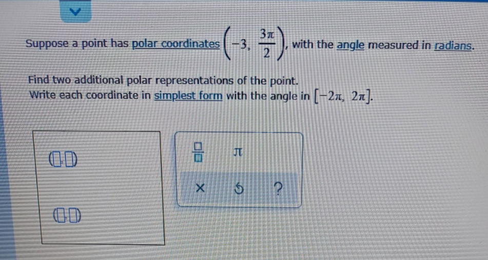 I need help with this. Suppose a point has polar