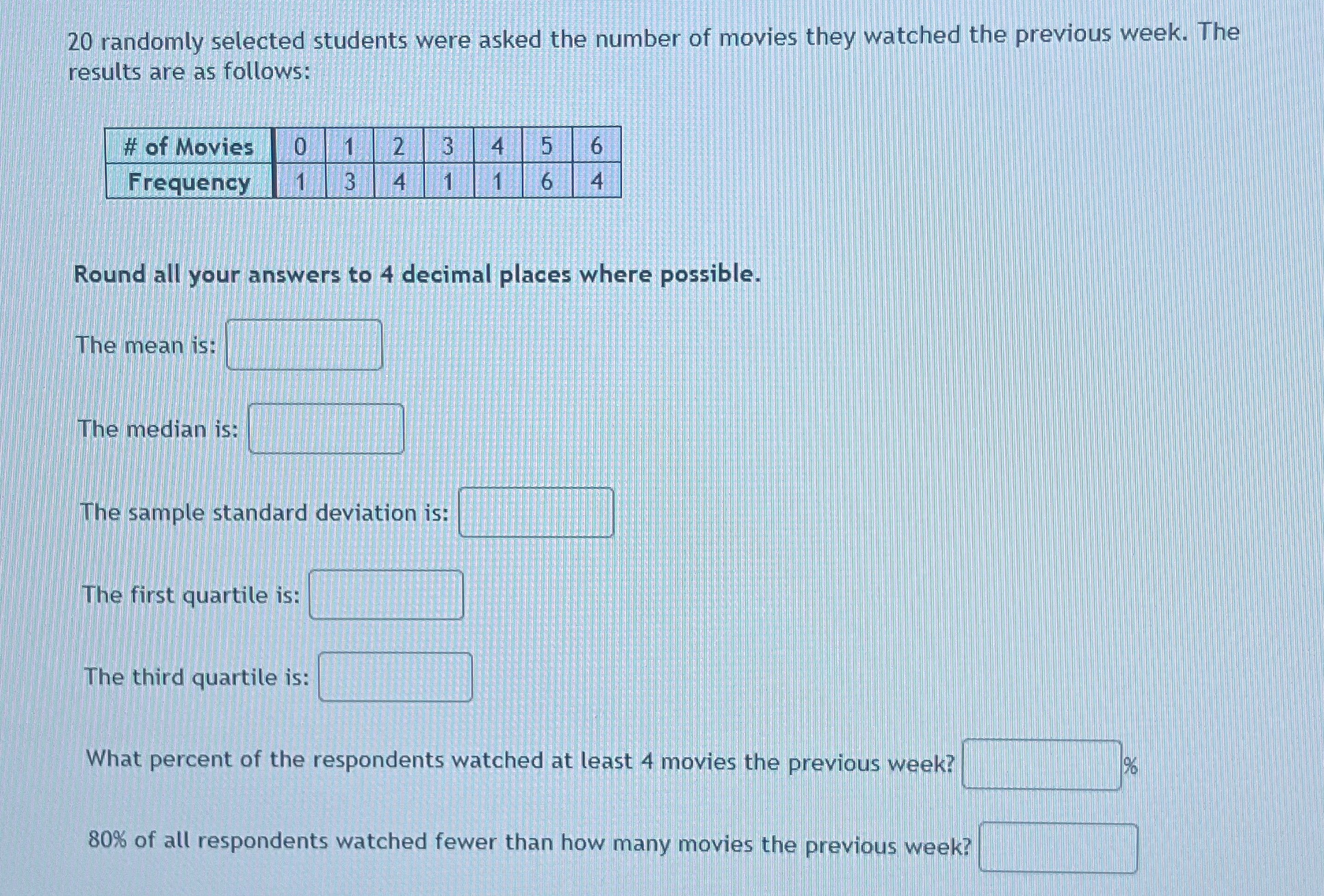 Help 20 randomly selected students were asked the