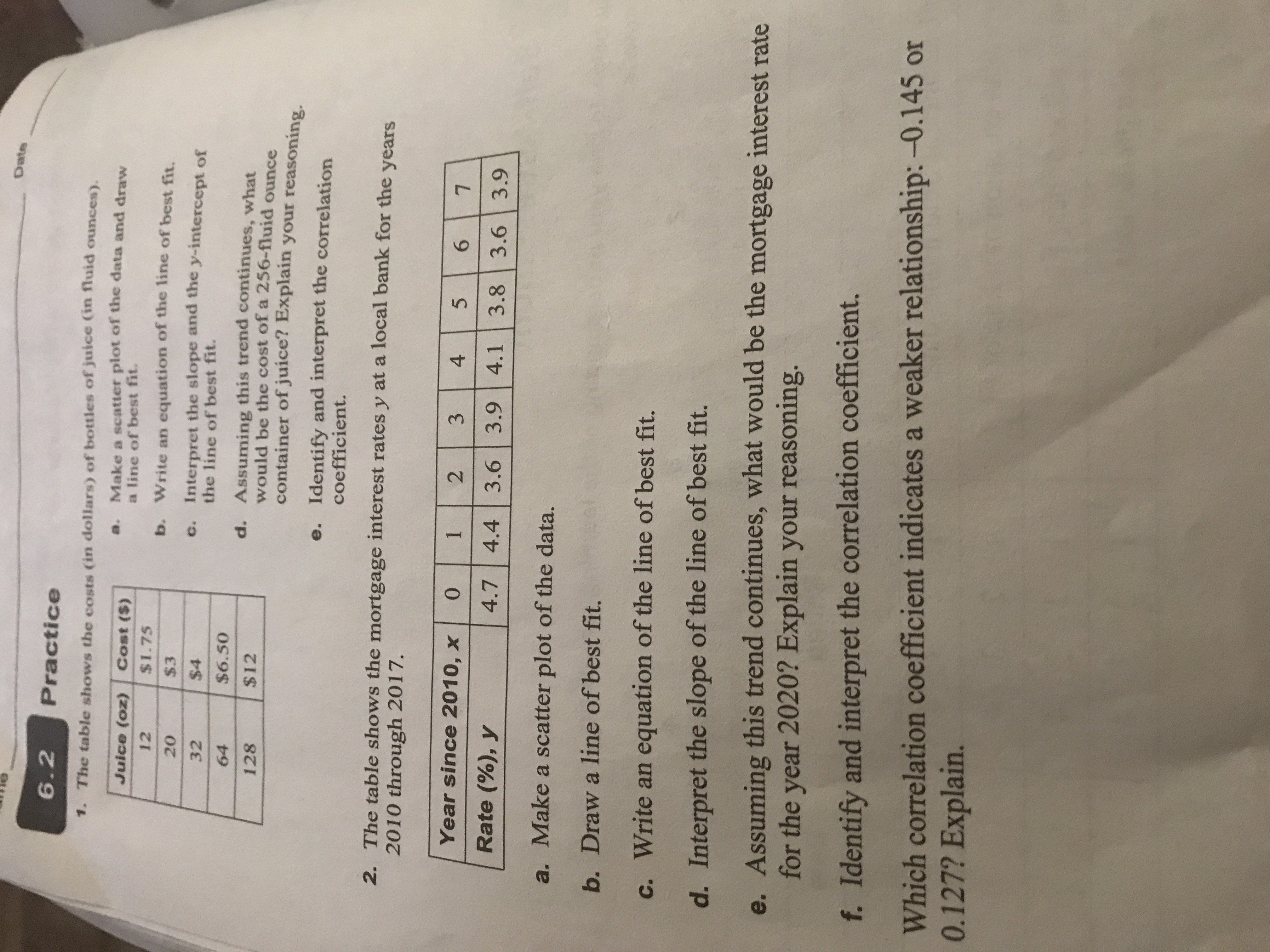 Answer question 2 ONLY The table shows the