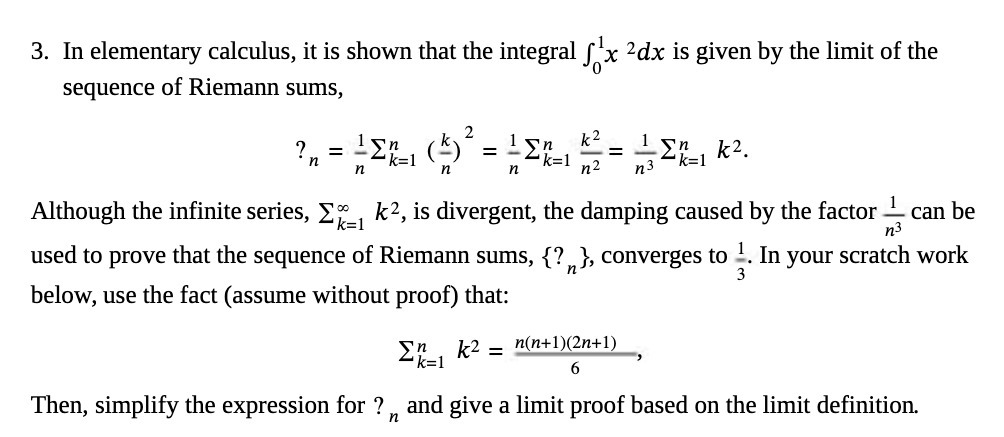 3. In elementary calculus, it is shown that the