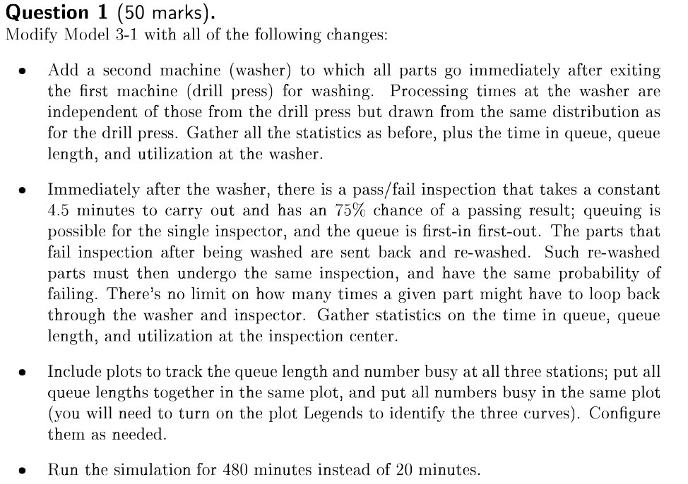 Question 1 (50 marks). Modify Model 3-] with all