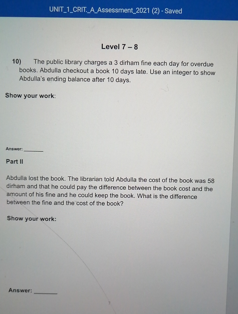 need answers UNIT_1_CRIT. A_Assessment_2021 (2) -