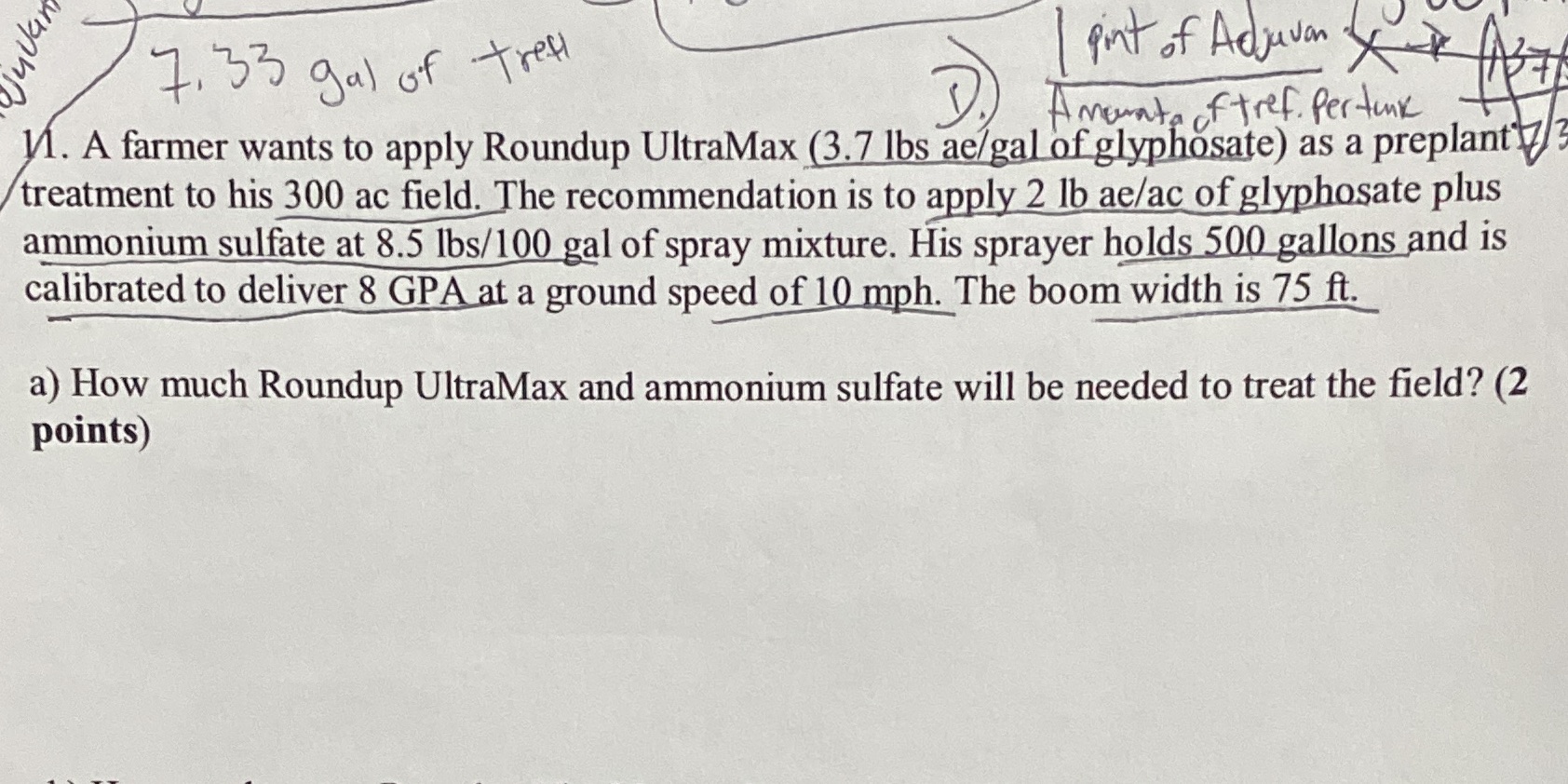 Help me please Unvan 7. 33 gal of treff pint of