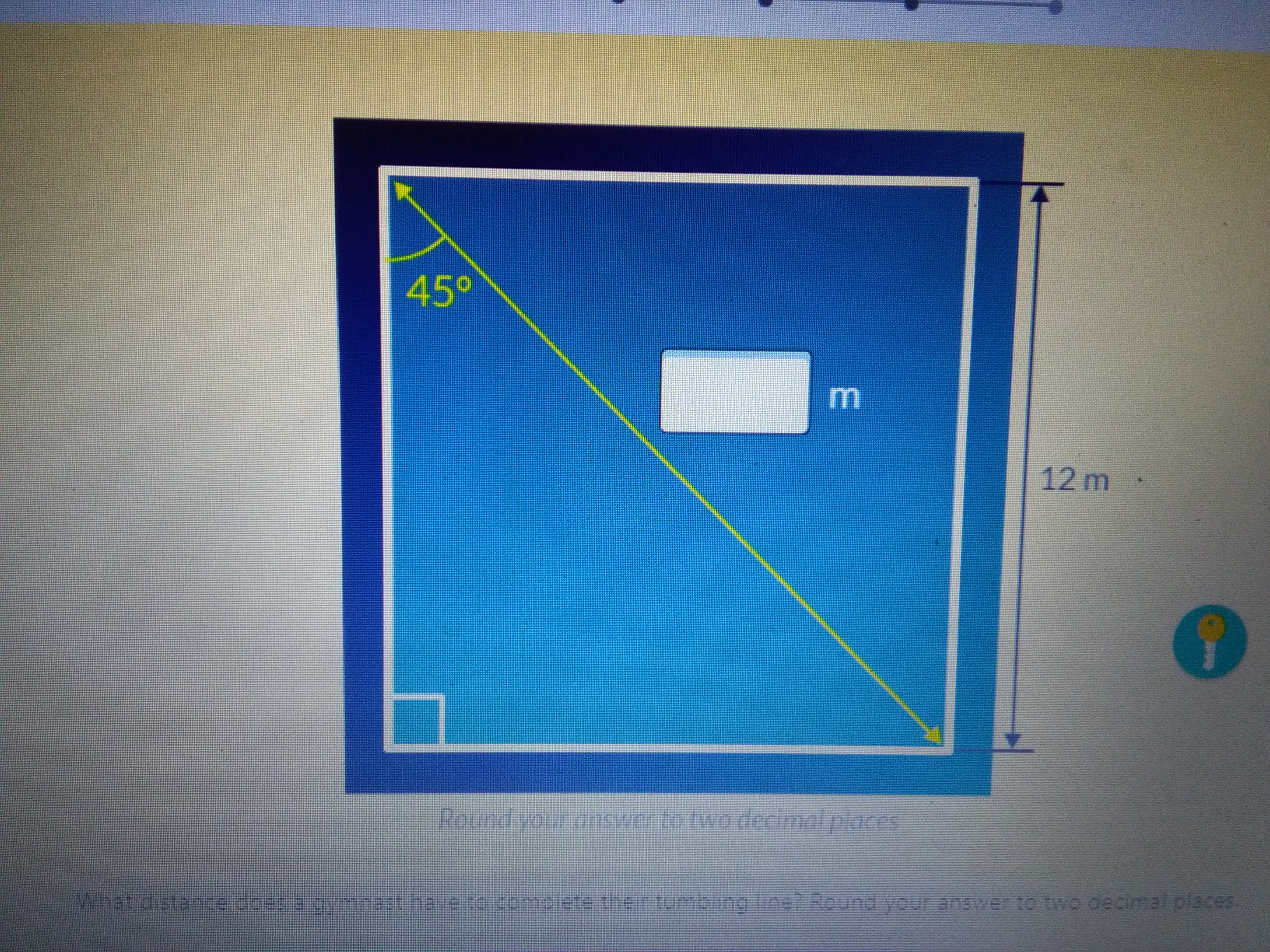 450 m 12 m your answer to two decimal places