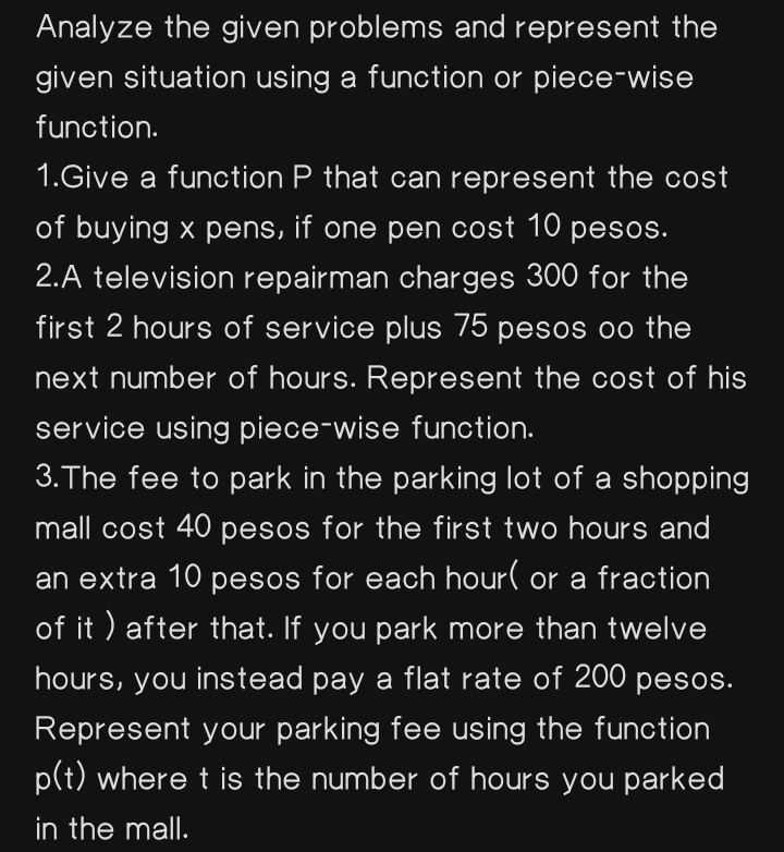 I need it now pls Analyze the given problems and