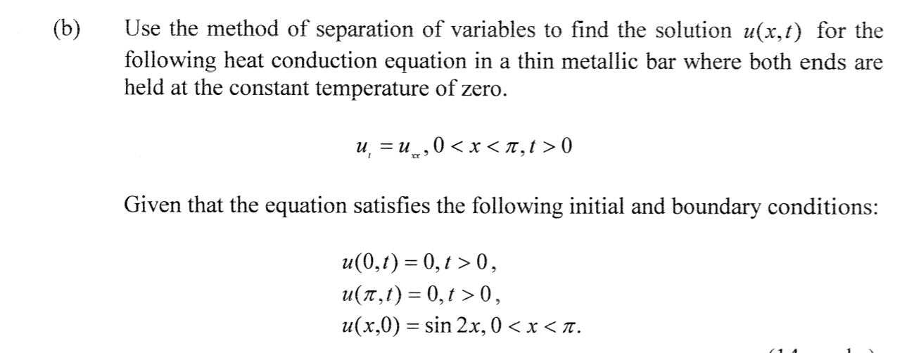 how to solve this queation? (b) Use the method of