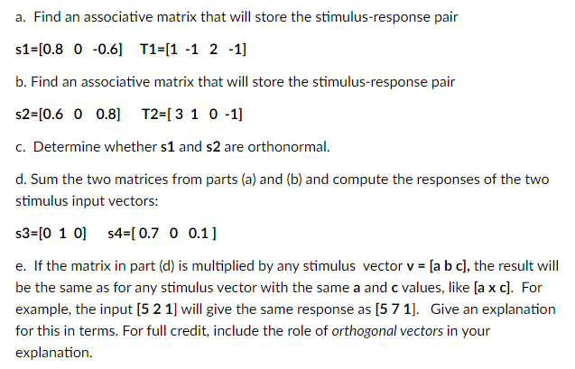 I only need solutions for (d) and (e) (Use MATLAB