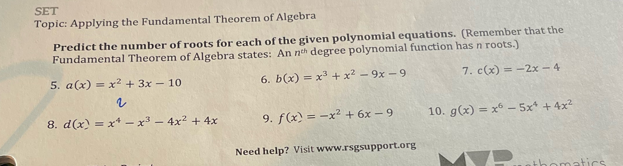 helppp SET Topic: Applying the Fundamental