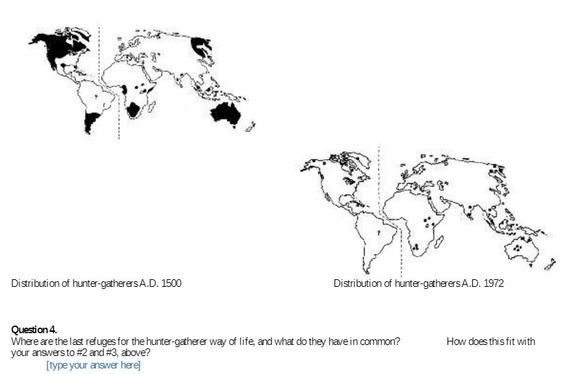 Distribution of hunter-gatherers A.D. 1500