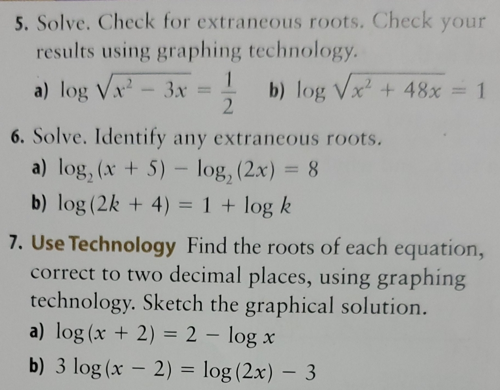 please its urgent 5. Solve. Check for extraneous