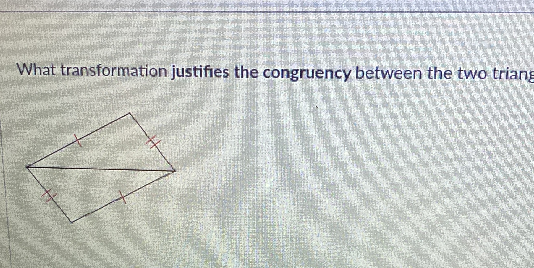 What transformation justifies the congruency