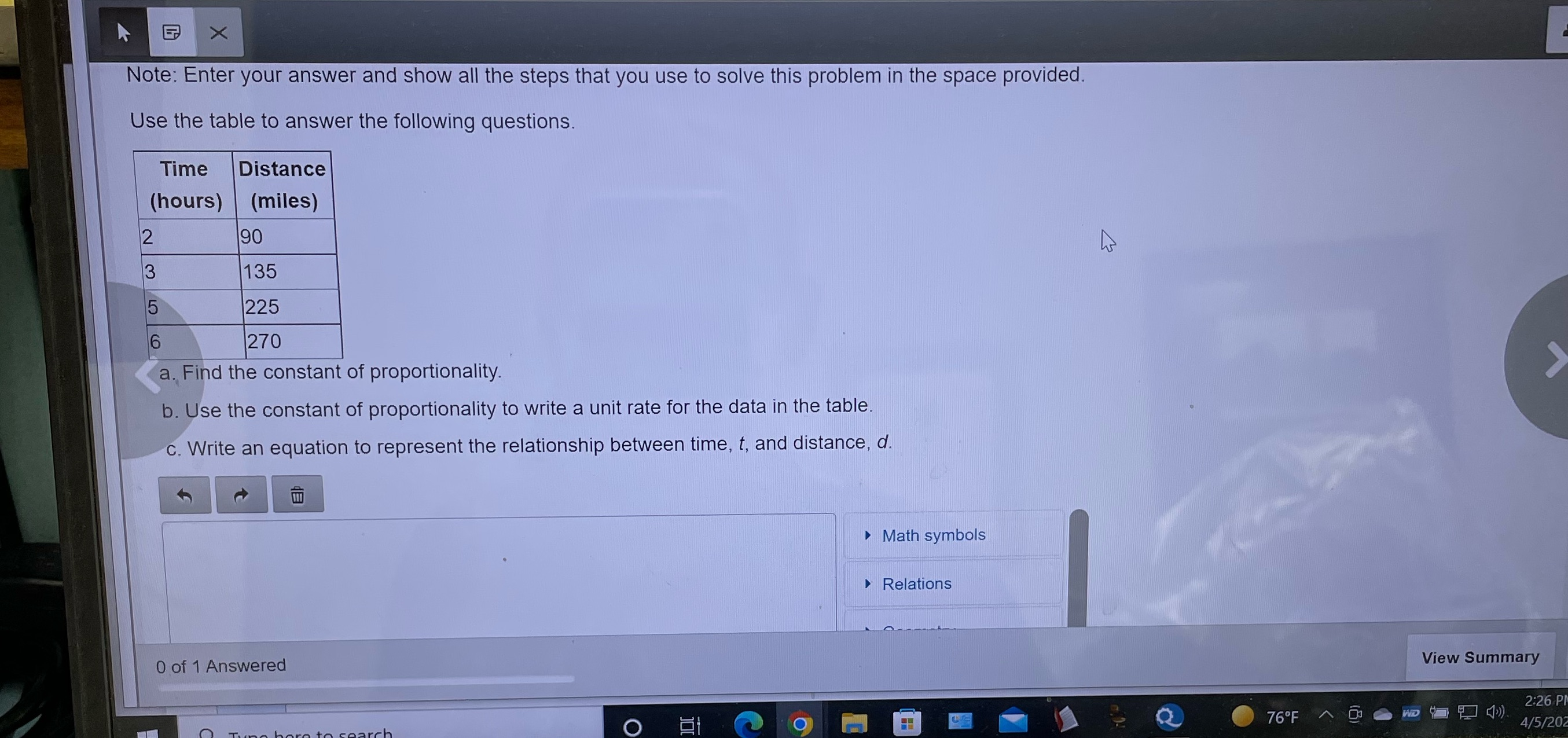 X Note: Enter your answer and show all the steps