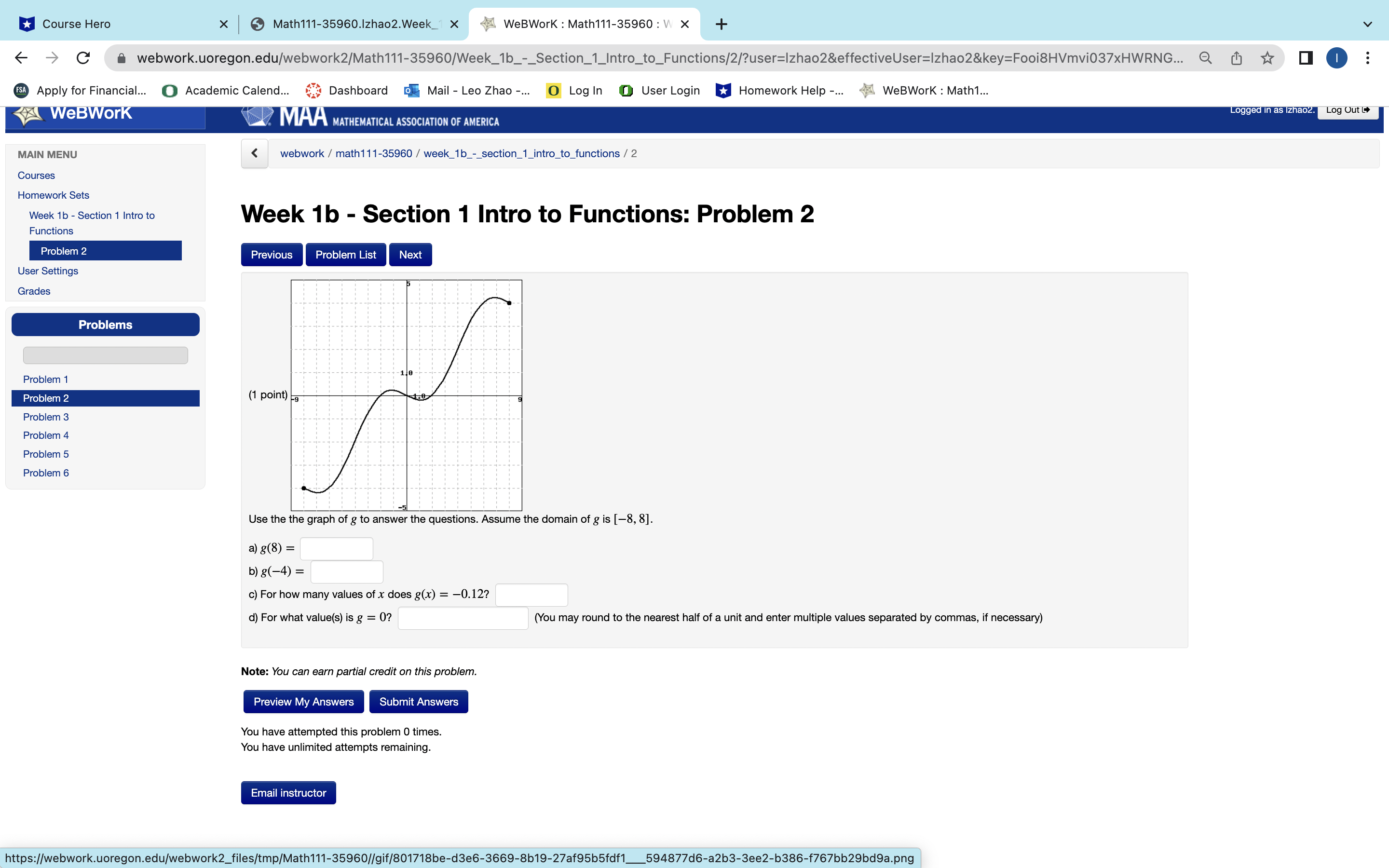 Course Hero x Math111-35960.Izhao2.Week_1 X