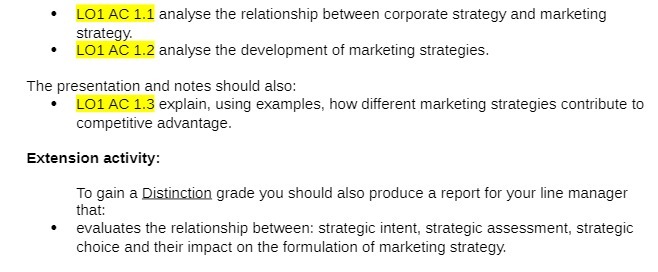 LO1 AC 1.1 analyse the relationship between