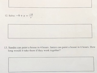 5. Solve the equation: 7- = _ 49 6. The graph of