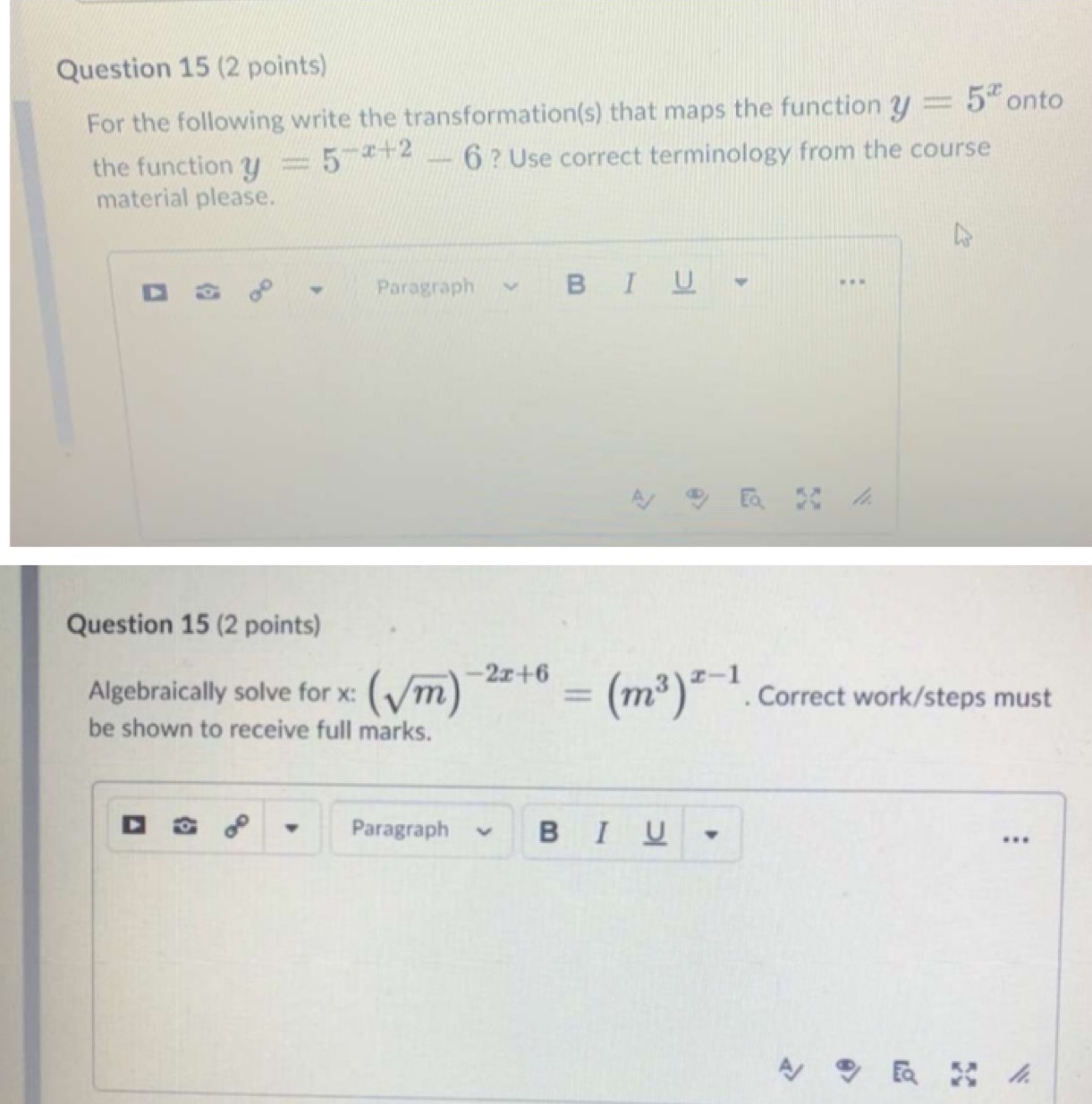 Math 30-1 exponential and logarithms Confused and
