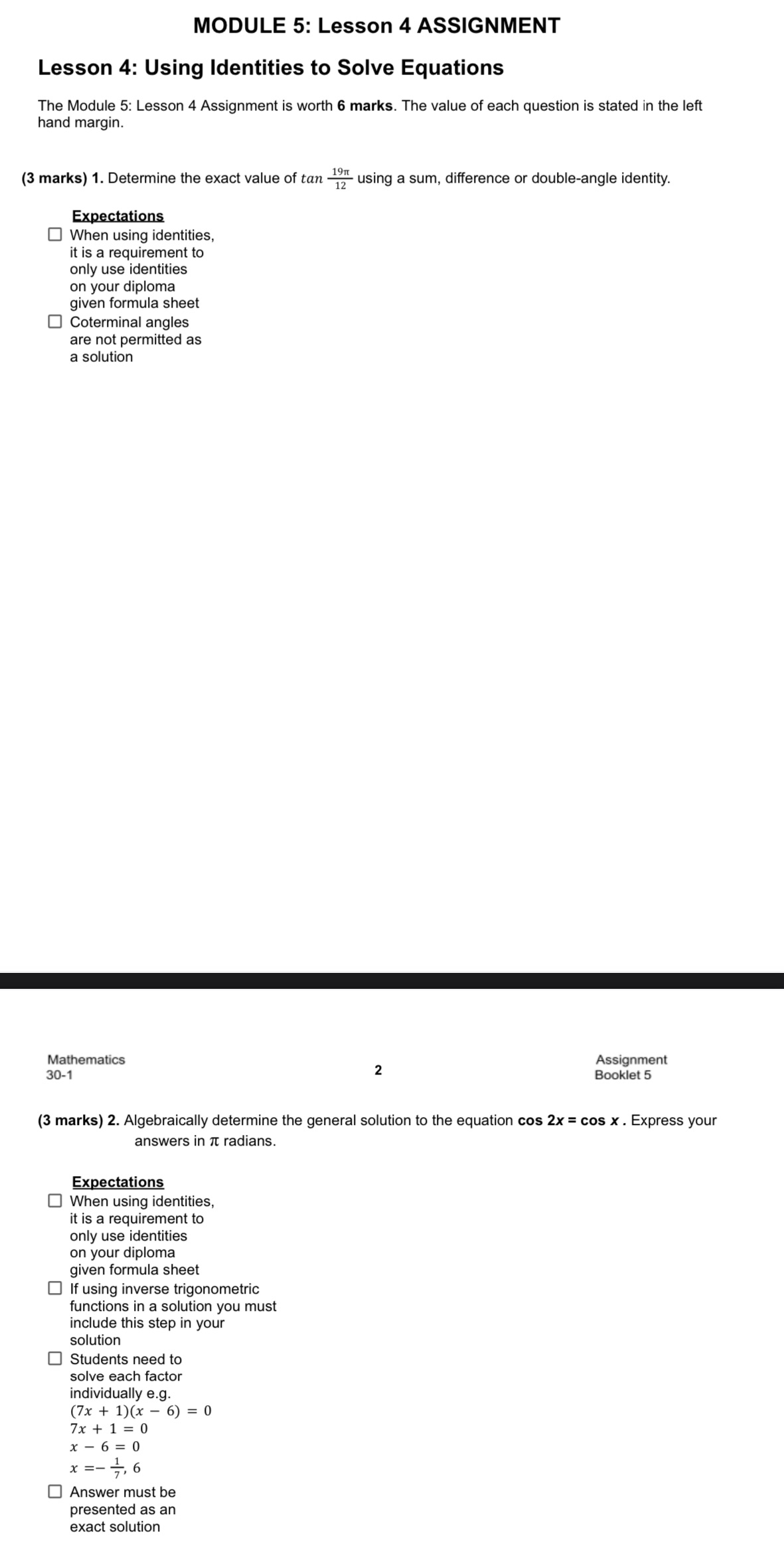 MODULE 5: Lesson 4 ASSIGNMENT Lesson 4: Using
