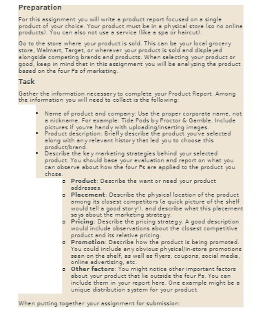 Preparation For this assignment you will write a