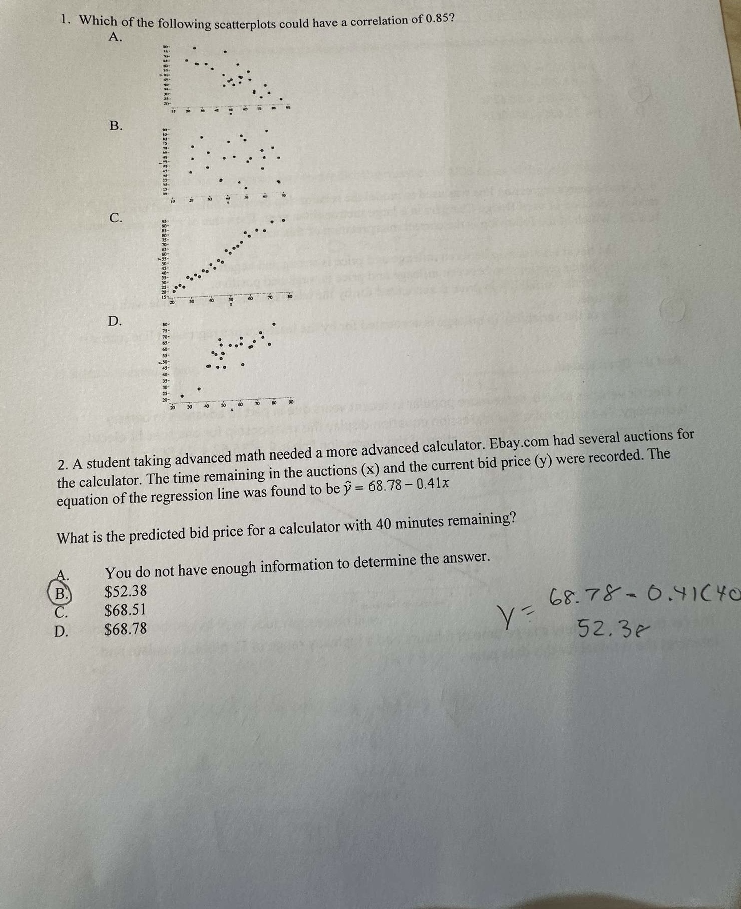Answer both questions A. 1. Which of the