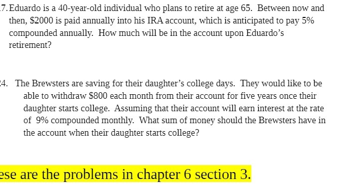 .?.Eduardo is a 40yearold individual who plans to