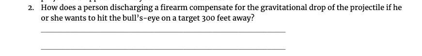 2. How does a person discharging a firearm