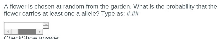 A flower is chosen at random from the garden.