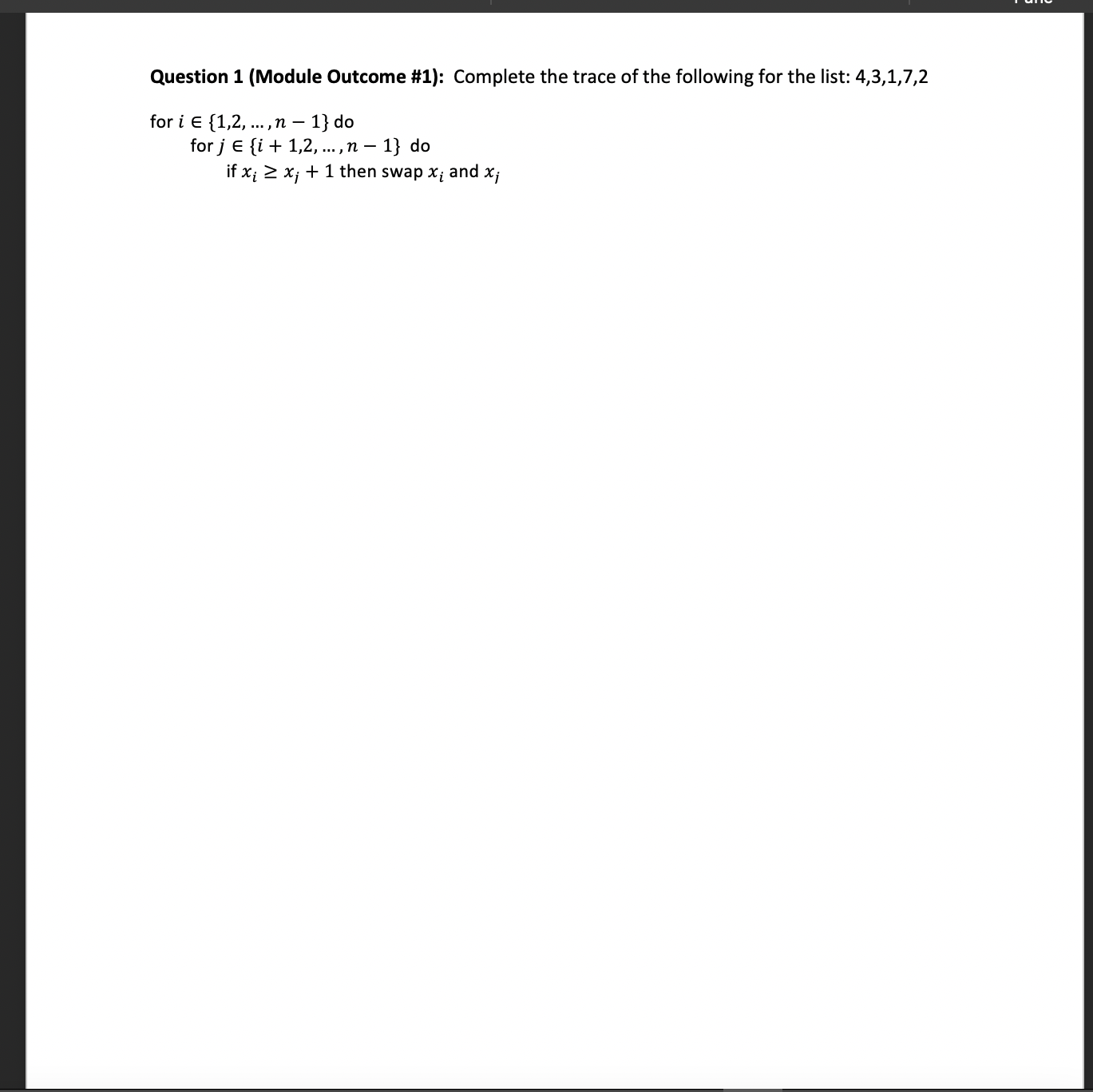 help me solve this Question 1 (Module Outcome