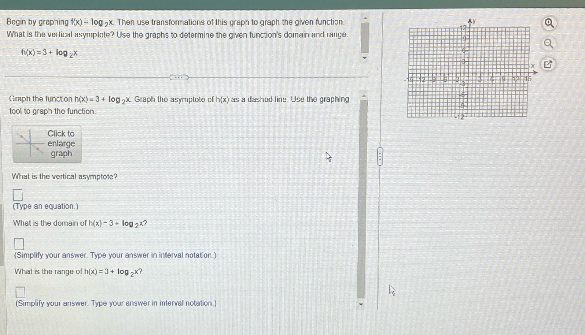 26) Begin by graphing f(x) = log 2X. Then use