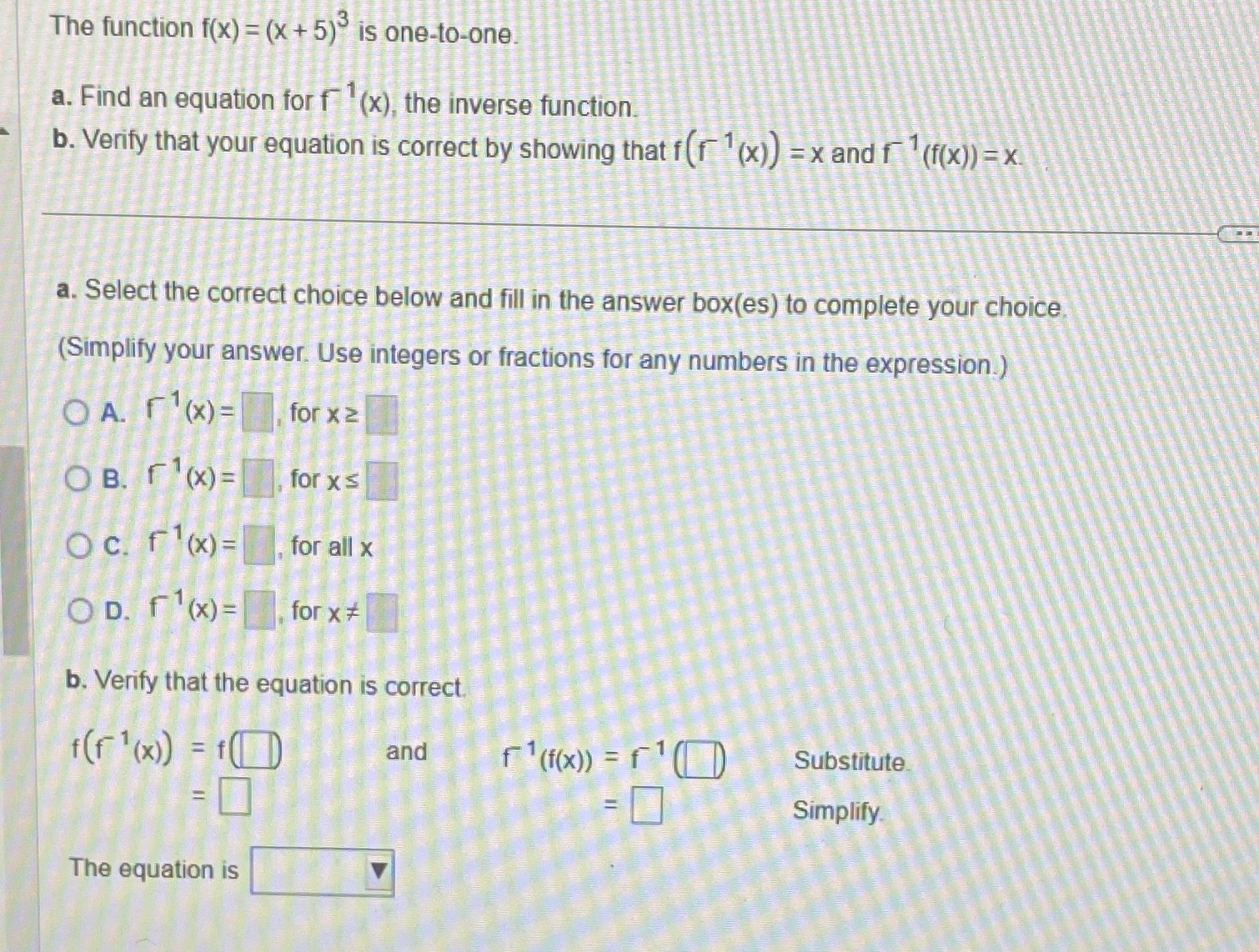 13) answers please The function f(x) = (x +5) is