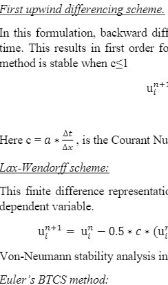 First upwind differencing scheme. In this