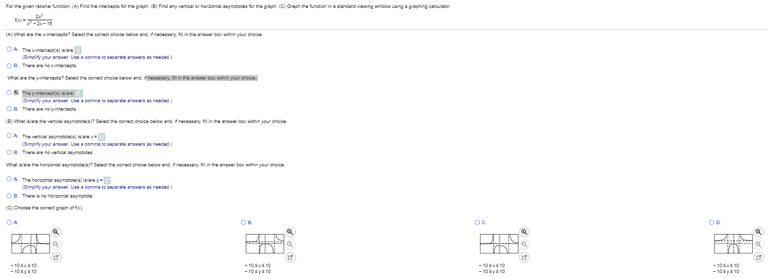 See question below For the given rational