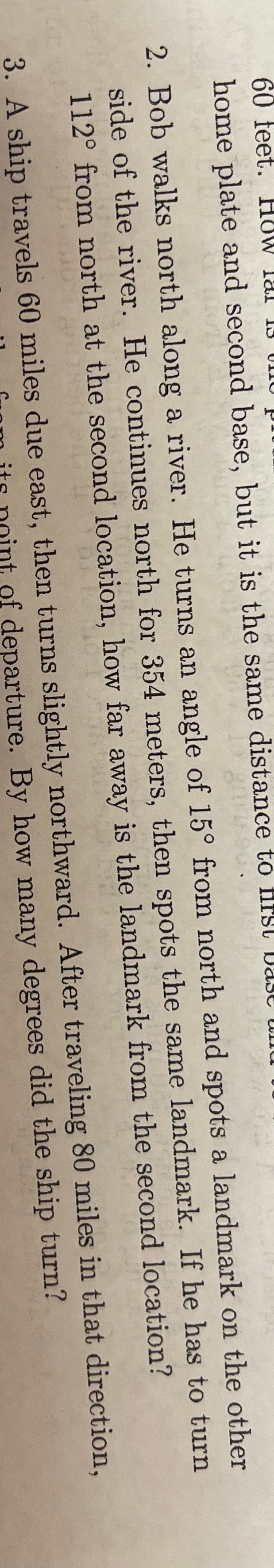 60 feet. 1 home plate and second base, but it is