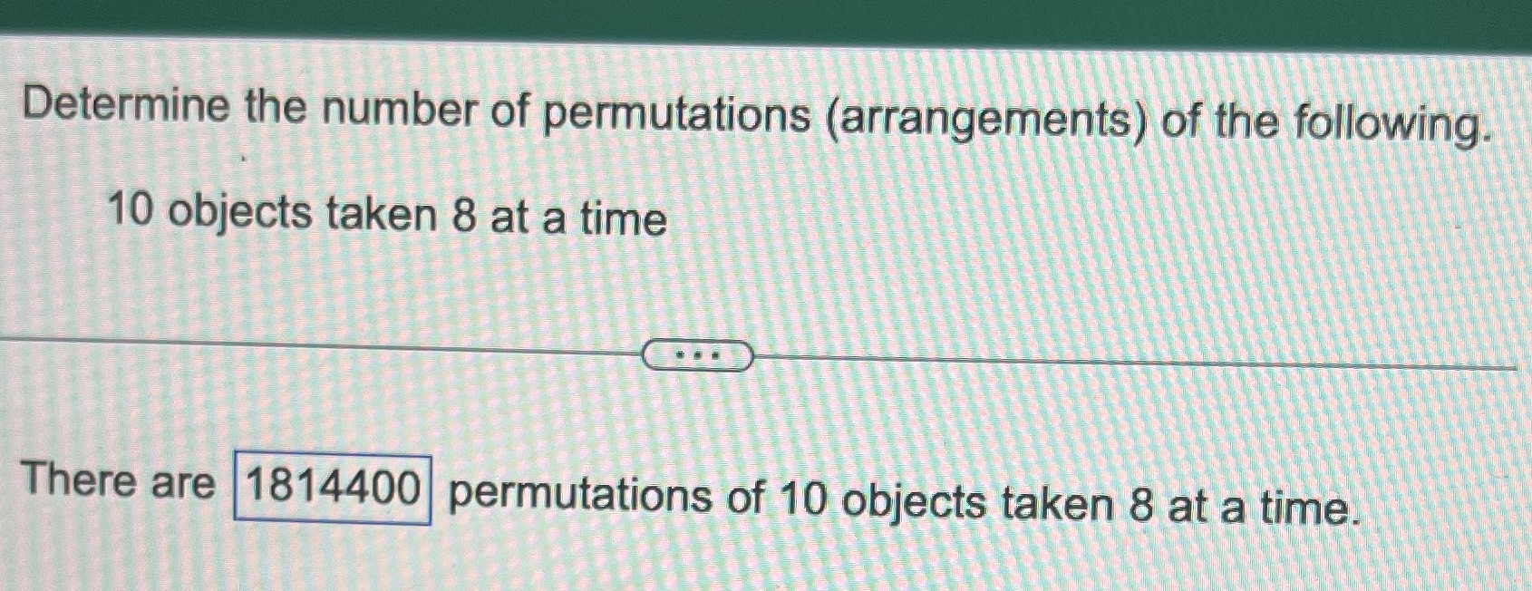 Determine the number of permutations