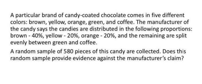 A particular brand of candy-coated chocolate