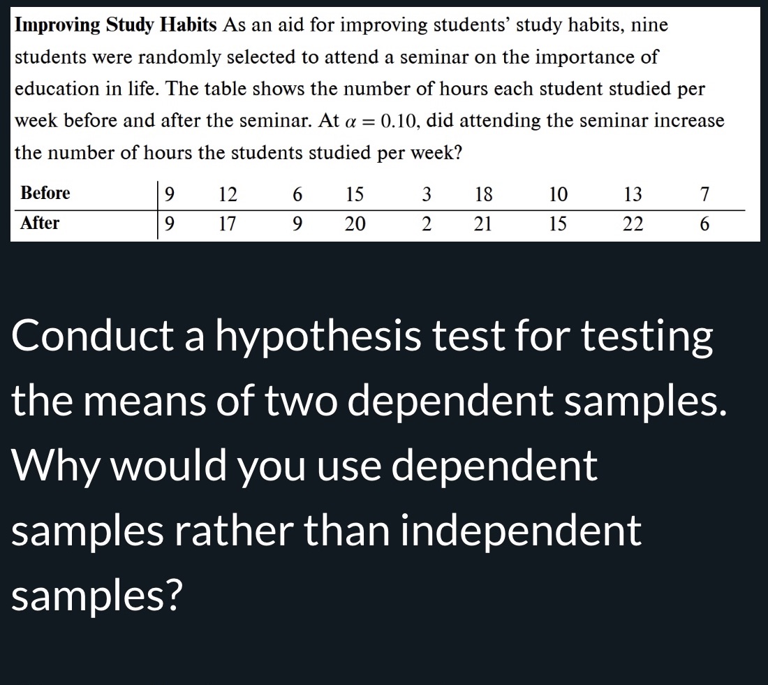 Improving Study Habits As an aid for improving