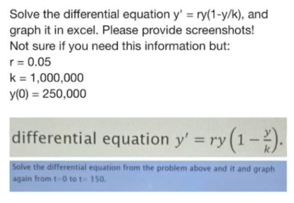 Solve the differential equation y' =