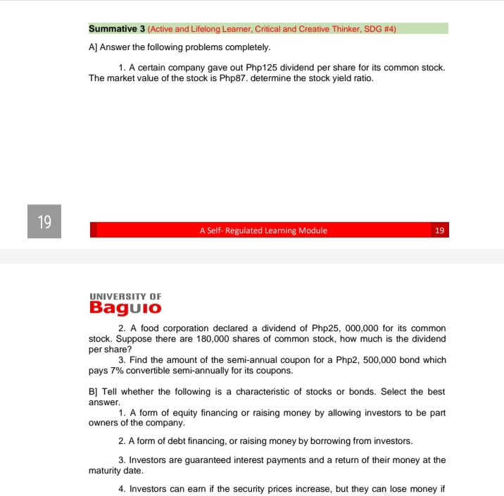 Complete and follow the activity. Give complete