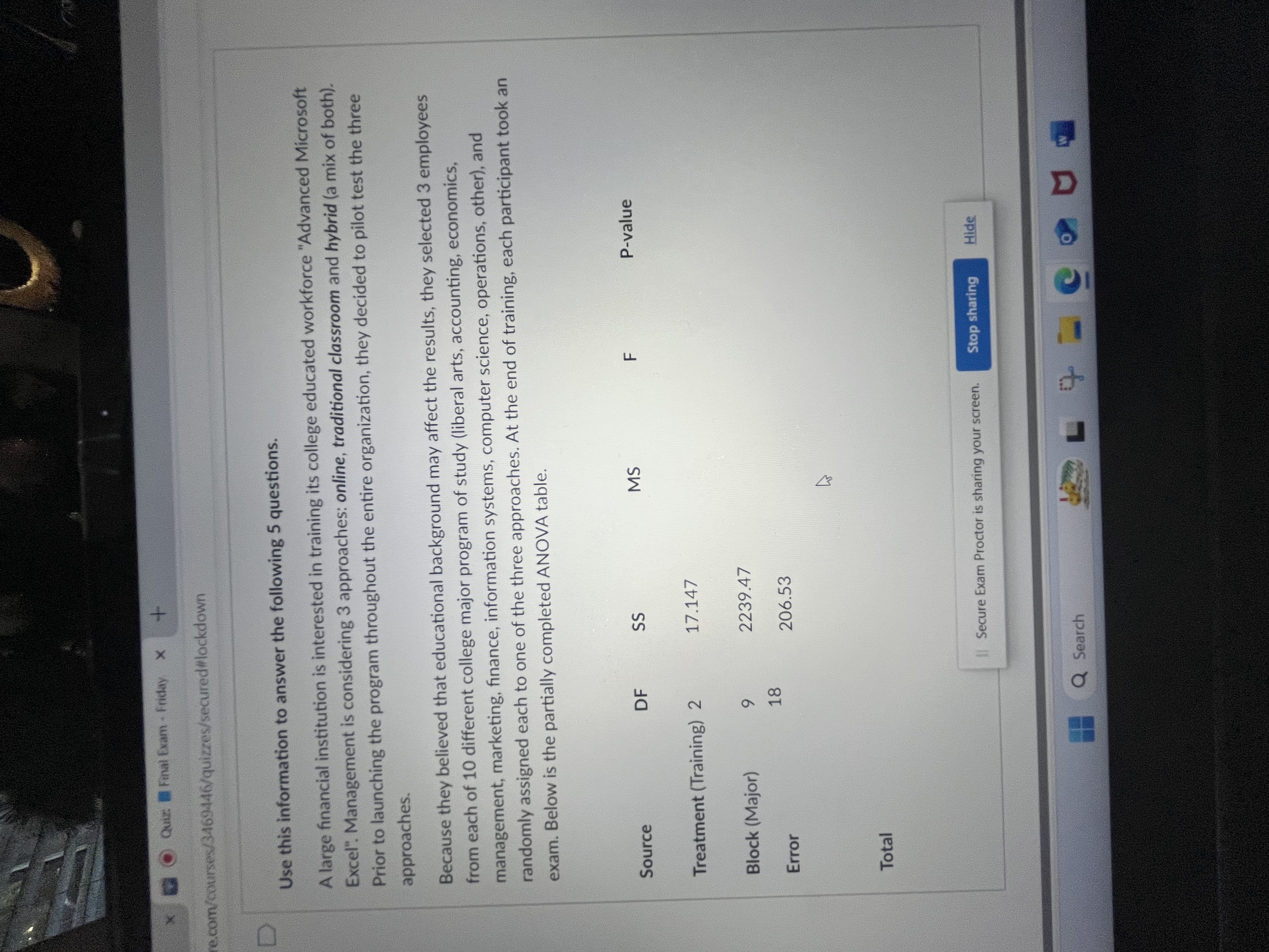 Quiz: 1 Final Exam . Friday X + structure.com