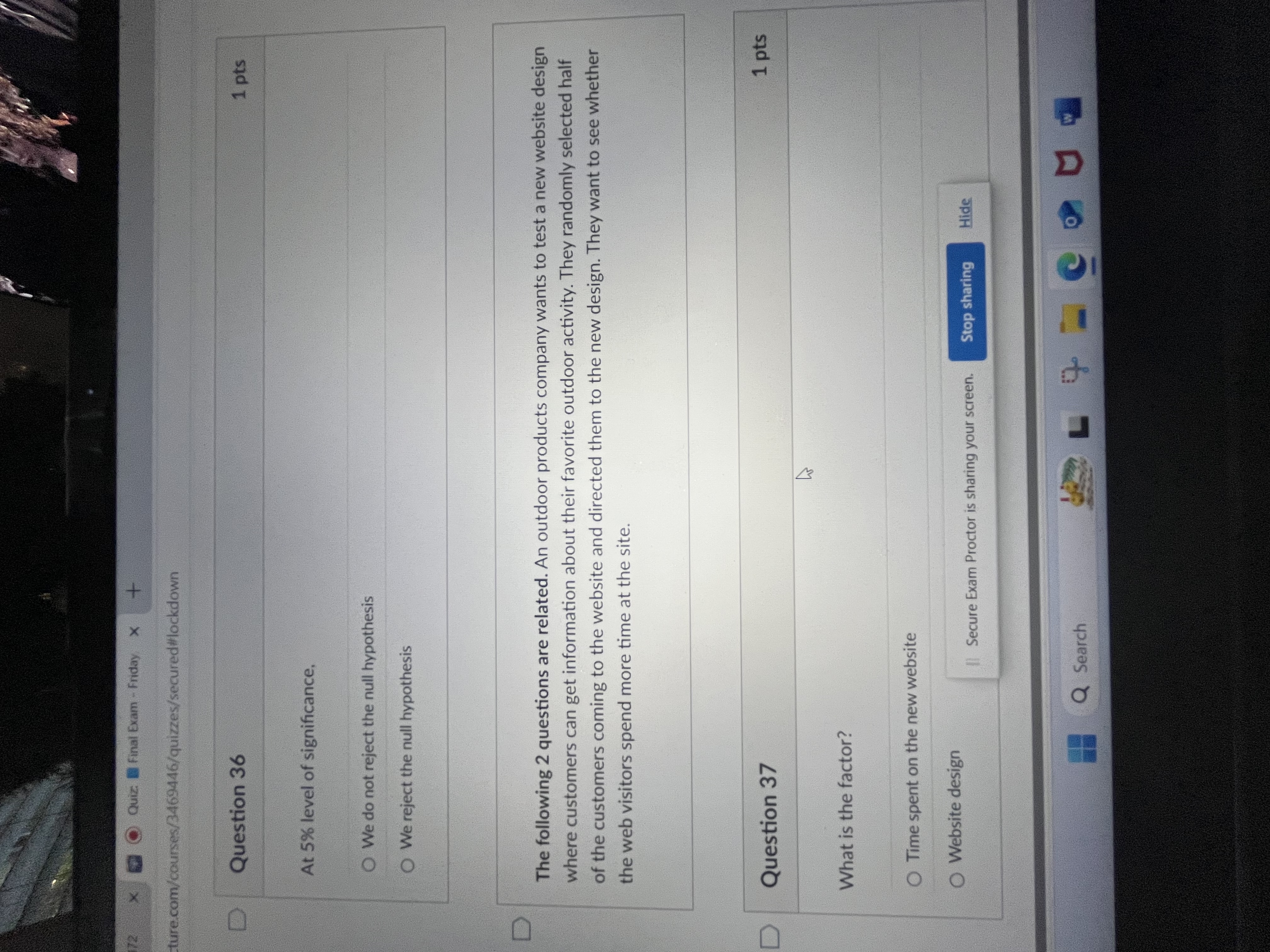 Quiz: 1 Final Exam . Friday X + structure.com