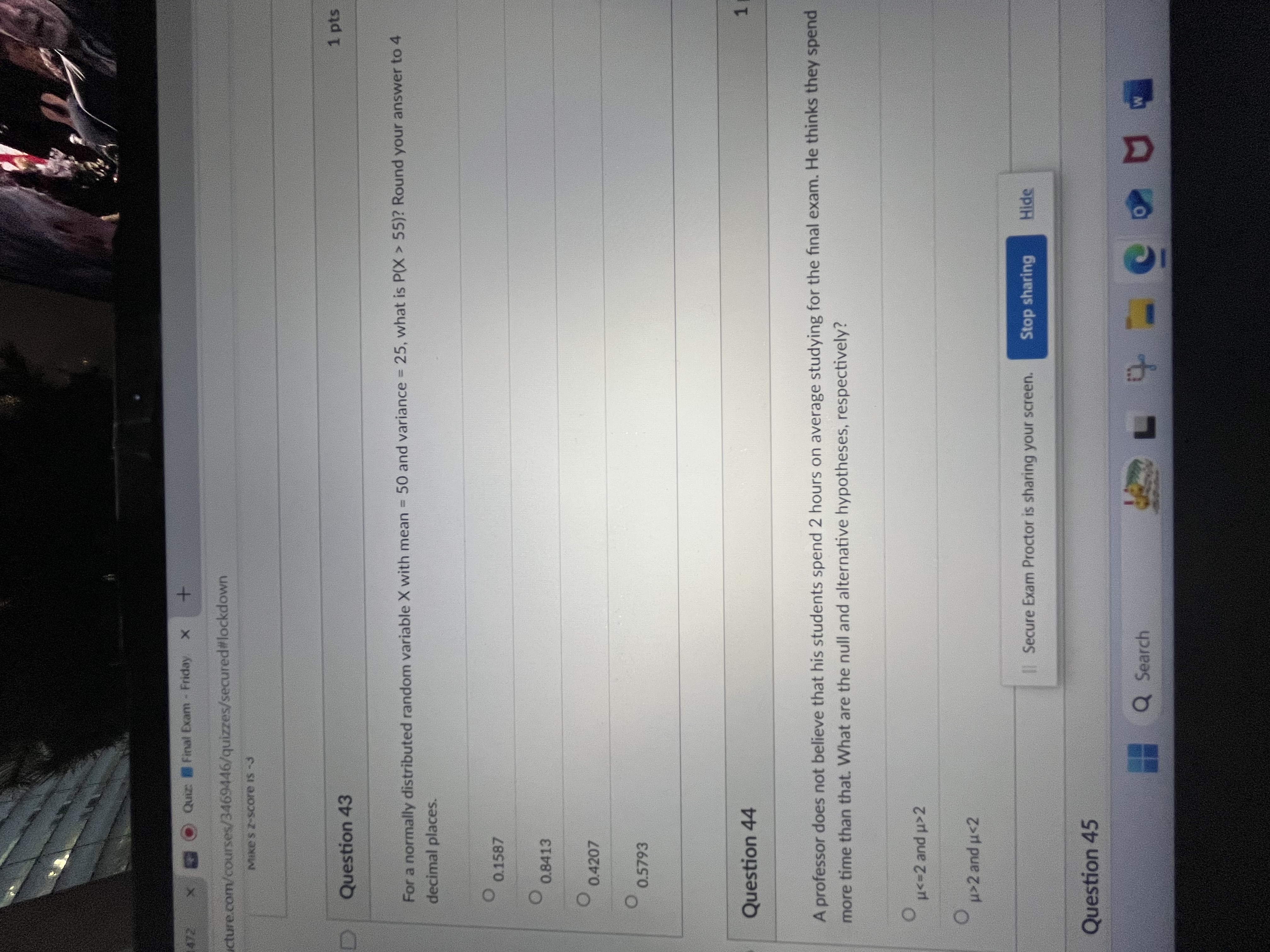 Quiz: 1 Final Exam . Friday X + structure.com