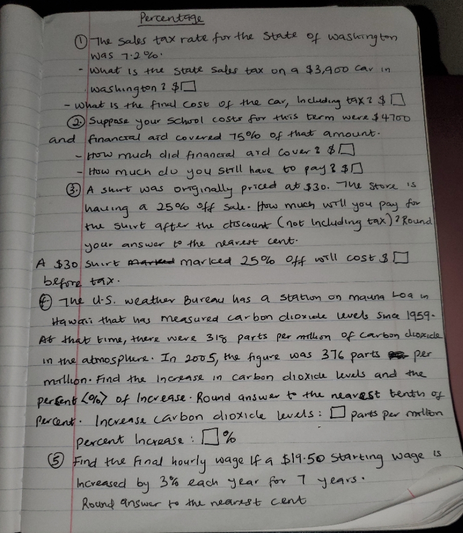 percentage Percentage ()) The sales tax rate for