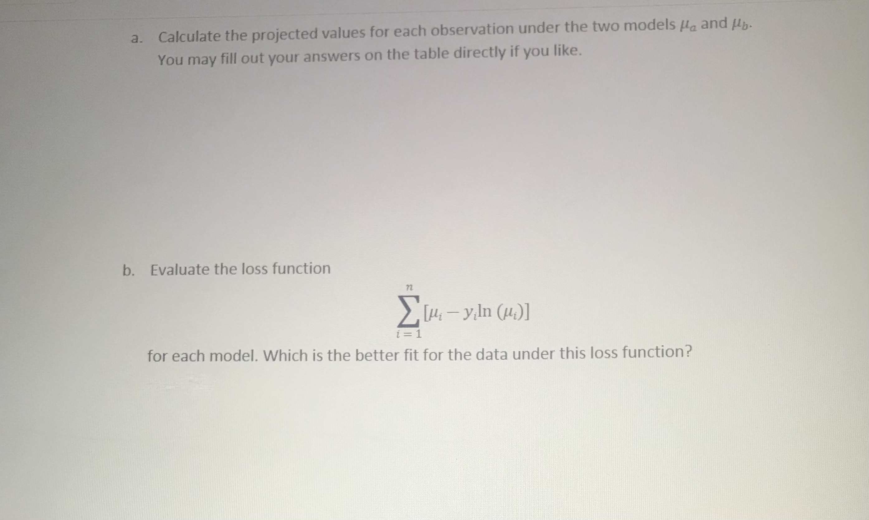 4. Consider the following small dataset of 3