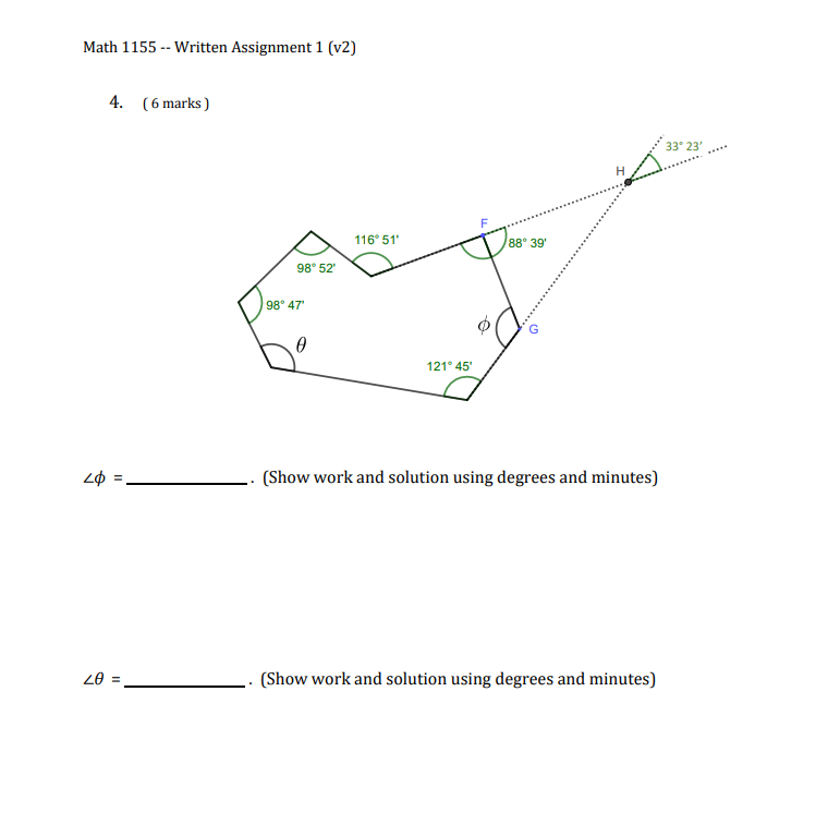 Math 1155 -- Written Assignment 1 (v2) 1. Solve