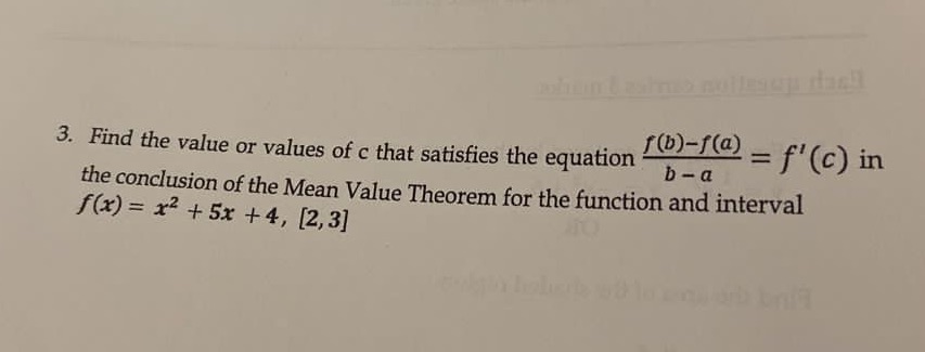 Please solve this question f(b)-f(a) 3. Find the