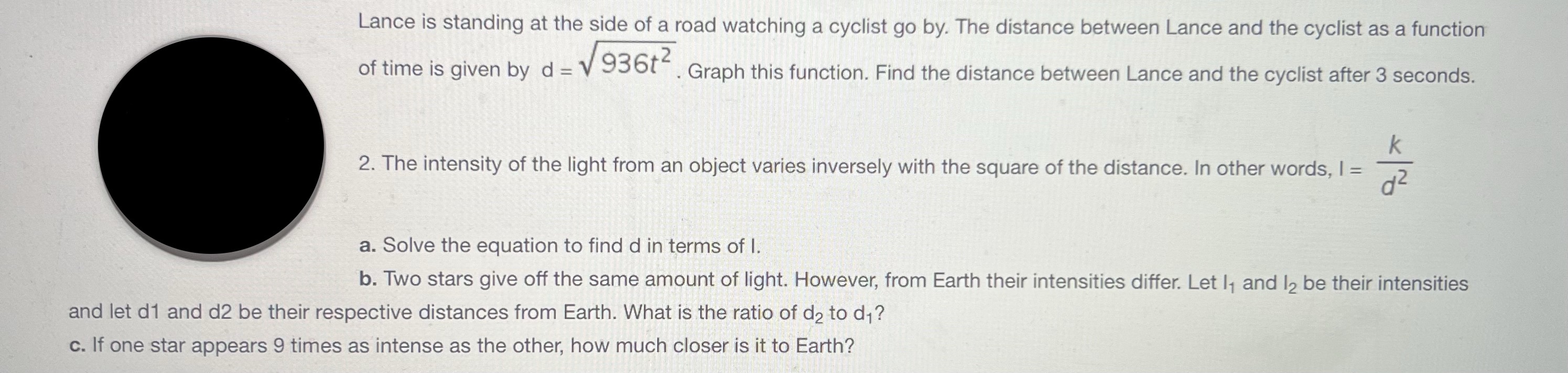 Lance is standing at the side of a road watching