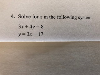 2. Set-up but do not solve a system of equations